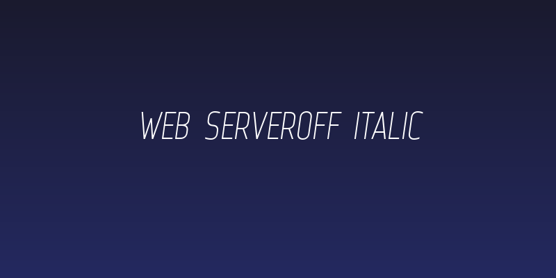Web Serveroff Italic Social Header