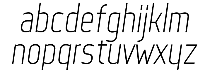 Web Serveroff Italic Font LOWERCASE