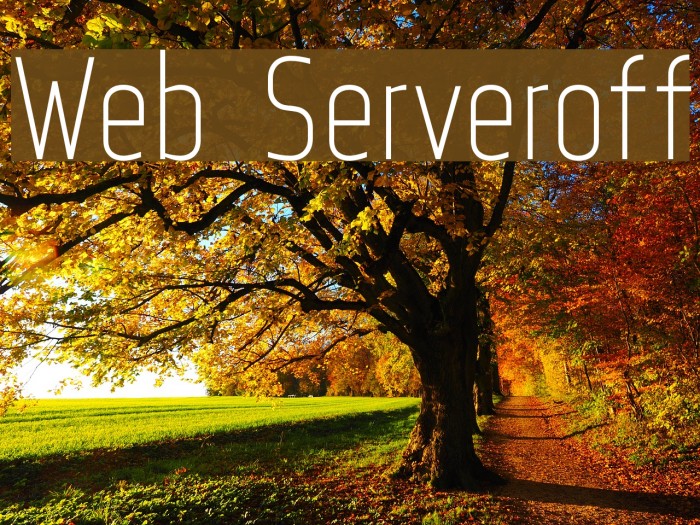 Web Serveroff Font examples