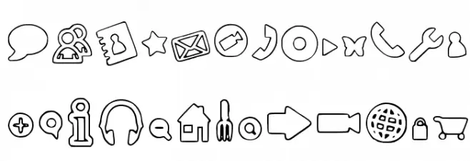 Web Tools Outline Шрифта ВЕРХНИЙ