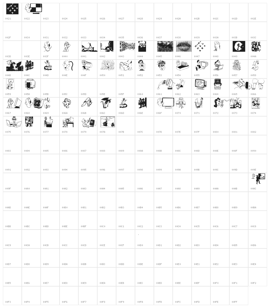 WebArtSigns Character Map