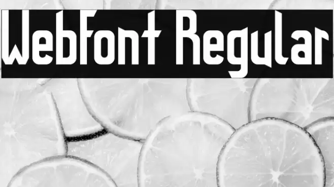 WebFont Regular Font examples