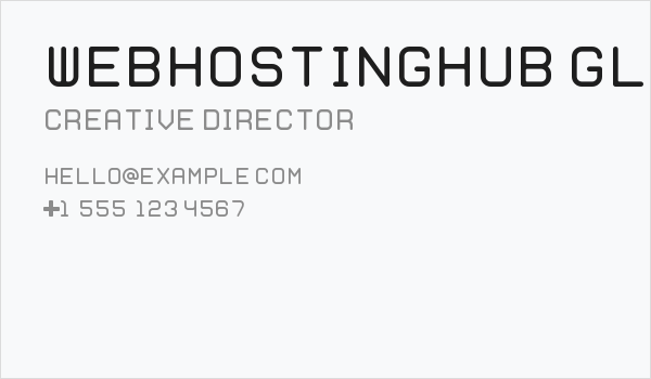 WebHostingHub-Glyphs Business Card
