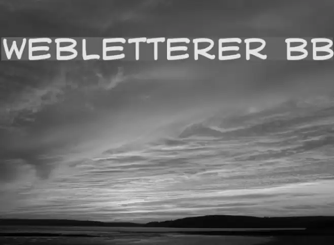 WebLetterer BB Font examples