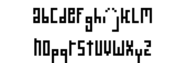 WebPixel Regular Font LOWERCASE