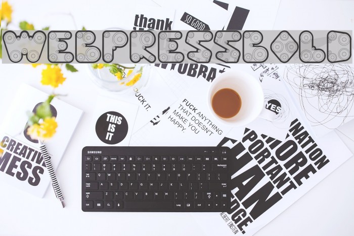 WebPressBold Font examples