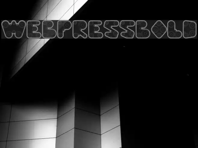 WebPressBold Schriftart examples