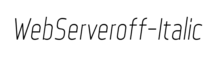 WebServeroff-Italic Font