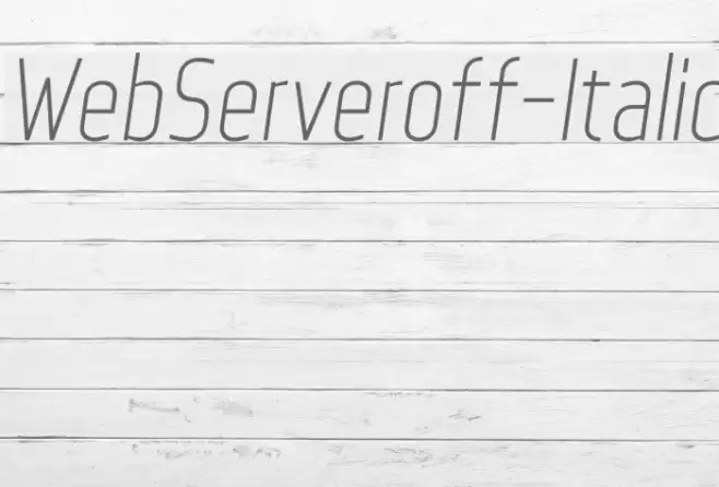 WebServeroff-Italic Шрифта examples