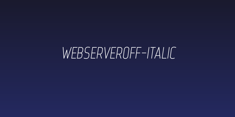 WebServeroff-Italic Social Header