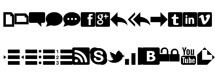 WebSymbols-Regular Font LOWERCASE