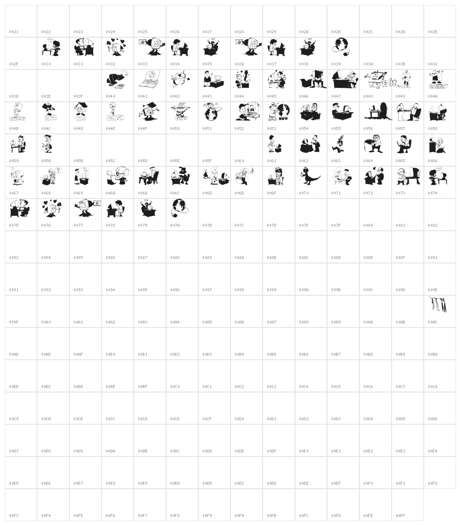 WebWideWorld Character Map