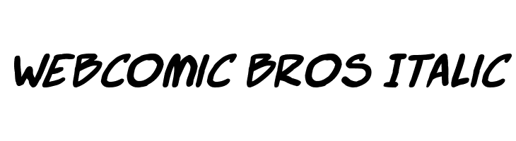 Webcomic Bros Italic Font