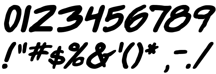 Webcomic Bros Italic Font OTHER CHARS