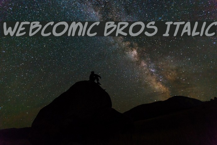 Webcomic Bros Italic Font examples