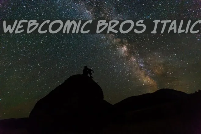 Webcomic Bros Italic Example 3