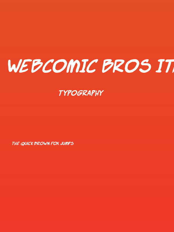Webcomic Bros Italic Poster