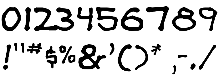 Webcomic whore Font OTHER CHARS