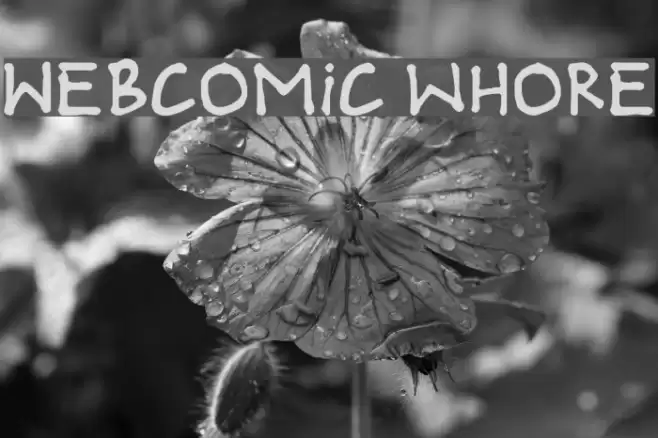 Webcomic whore Font examples