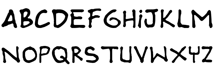 Webcomic whore Font LOWERCASE