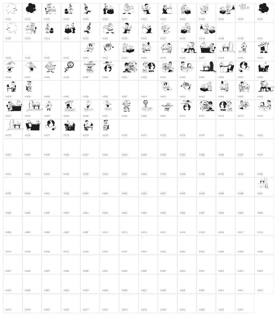 Webmasters Character Map