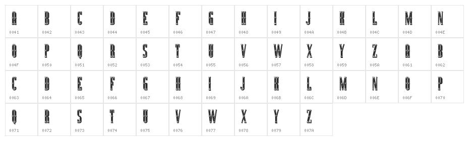 Wedding Cabbage Regular Character Map