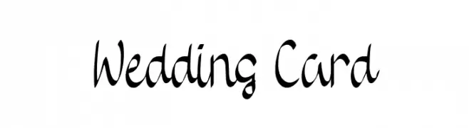 Wedding Card  フリーフォントのダウンロード