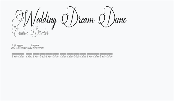 Wedding Dream Demo Business Card
