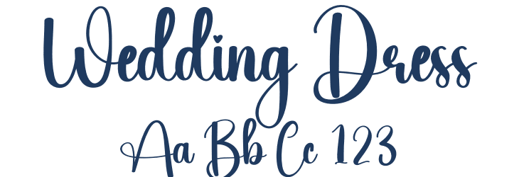 Wedding Dress Font Preview