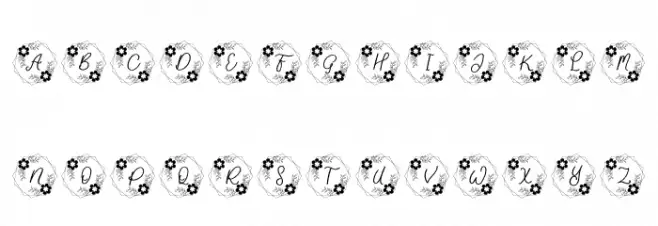 Wedding Flower Font Litere mari