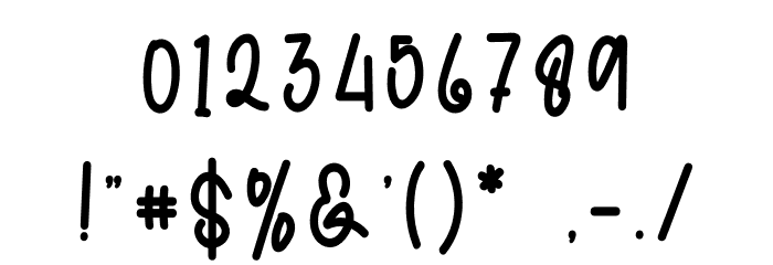 Wedding Handmade Font OTHER CHARS