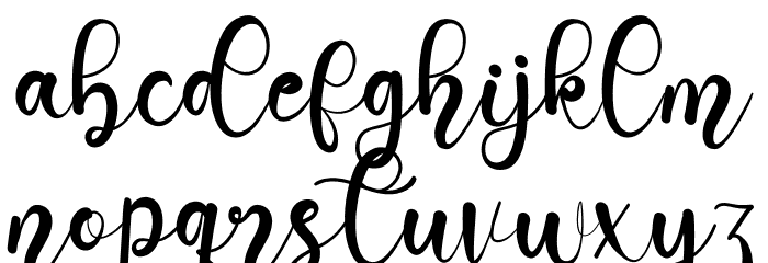 Wedding Holiday Font LOWERCASE