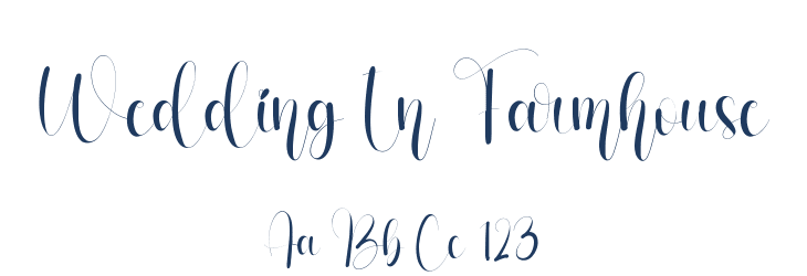 Wedding In Farmhouse Font Preview