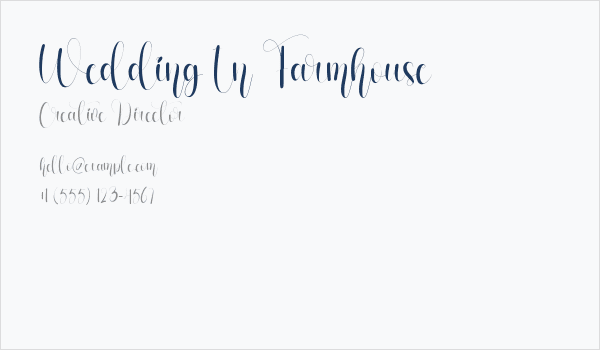 Wedding In Farmhouse Business Card