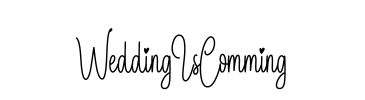 Wedding Is Comming  les polices de caractères gratuit tlcharger