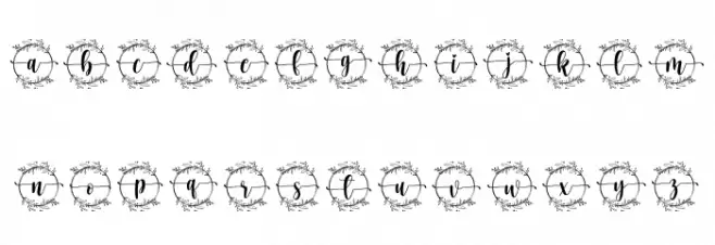 Wedding Monogram Font LOWERCASE