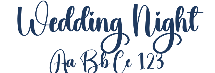 Wedding Night Font Preview