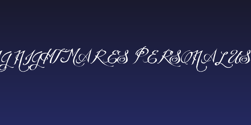 Wedding Nightmares Personal Use Italic Social Header
