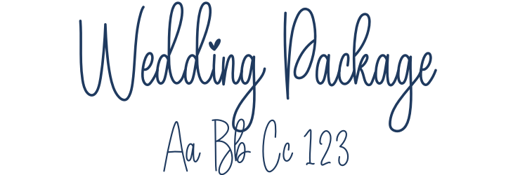 Wedding Package Font Preview