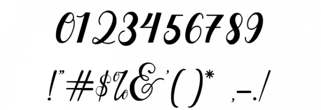 Wedding Paradise Font OTHER CHARS