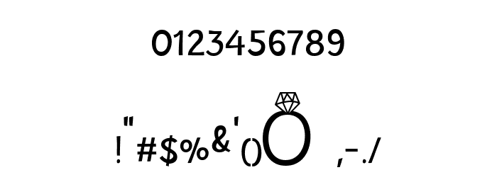 Wedding Ring Bling Solid Font OTHER CHARS