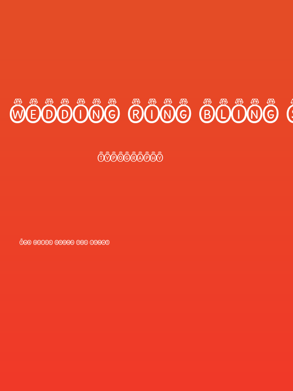 Wedding Ring Bling Solid Poster