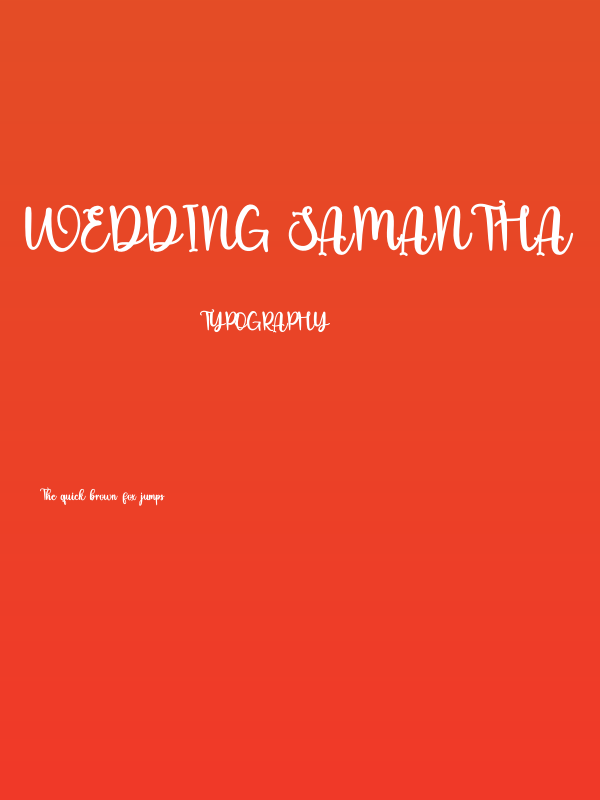 Wedding Samantha Poster