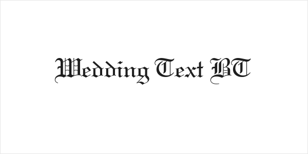 Wedding Text BT Logo