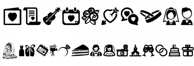 Wedding Font OTHER CHARS