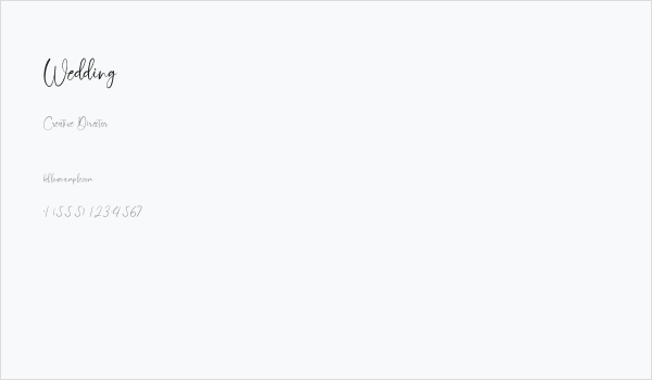 Wedding Business Card