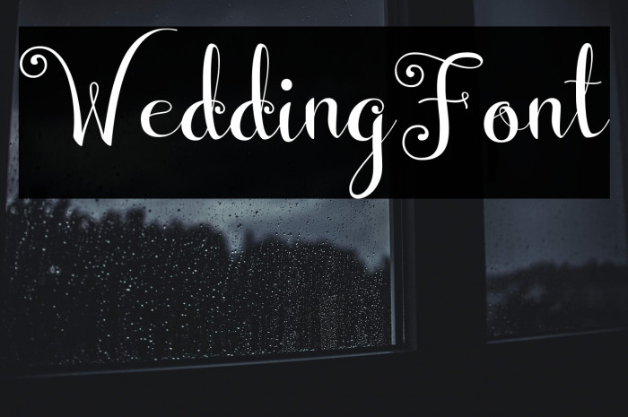 WeddingFont Example 3