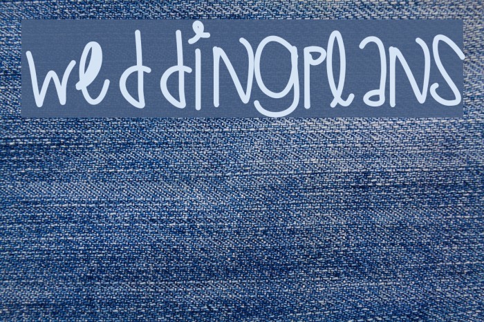 WeddingPlans Font examples