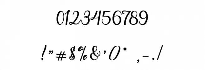 WeddingScript Font OTHER CHARS