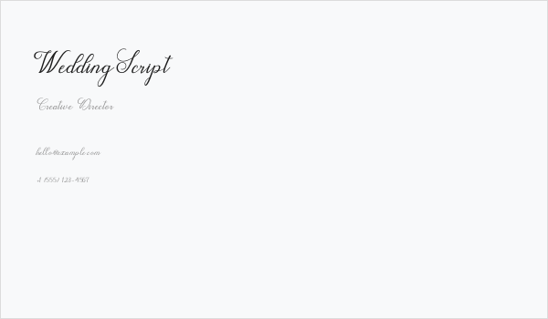 WeddingScript Business Card